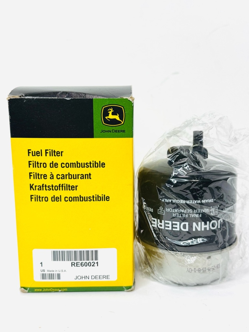 2 Pack John Deere Re60021 Fuel Filter Element - RE60021 New